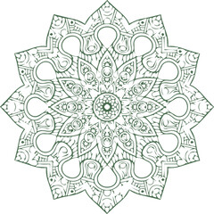 Beautiful Mandala Art and Vector Mandala Design Image.