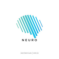 simple brain logo design with slanted lines