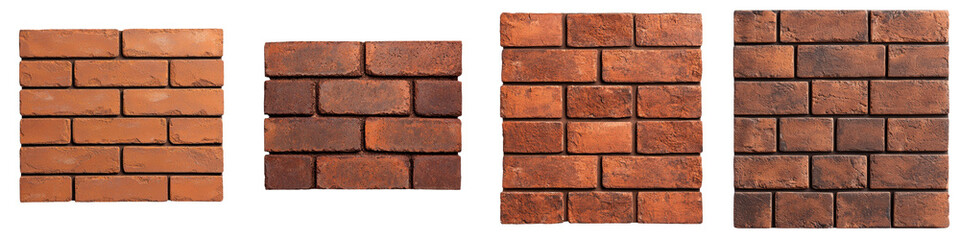 Fototapeta premium Weathered and Textured Brick Wall Patterns in Various Shades of Brown and Red Creating an Architectural Background for Creative Design Renovation and Interior Decor