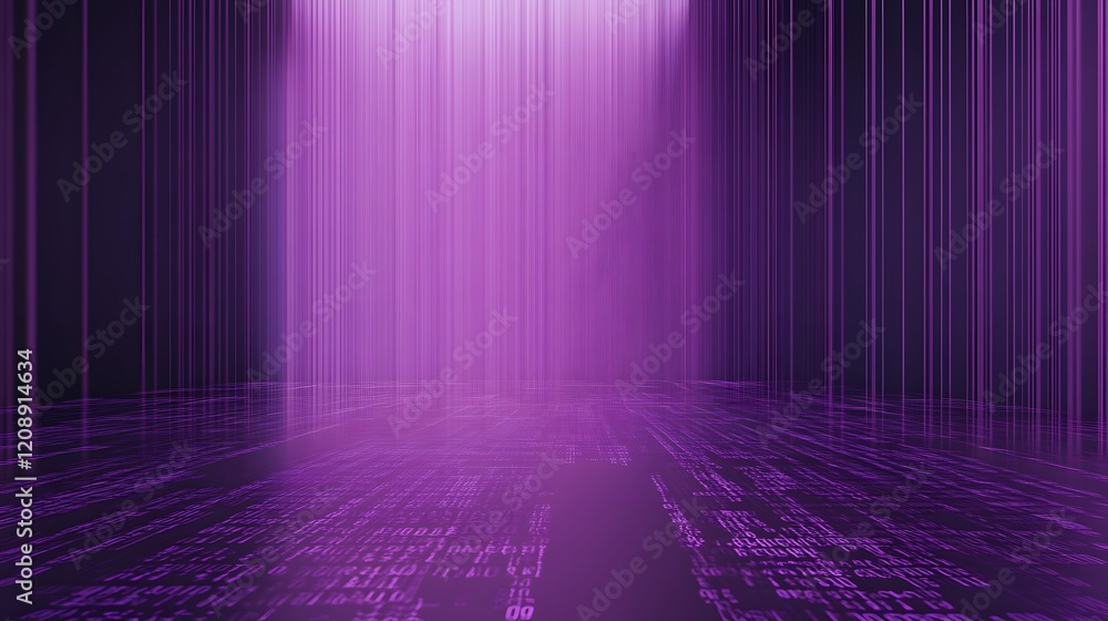 Poster binary code background, blue color, matrix, with lines creating a futuristic atmosphere, conveying a
