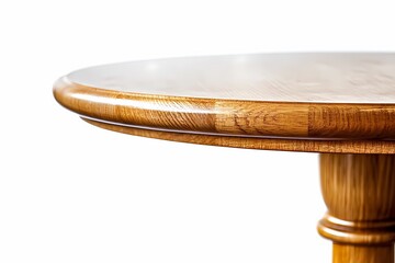 Polished Oak Wooden Table Top Detail Showing Grain