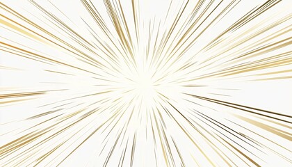 Obraz premium Golden Radiating Lines Abstract Art Design