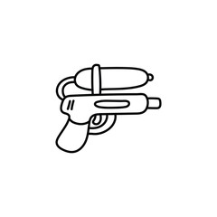 black and white toy gun illustration