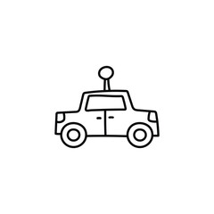 black and white toy car illustration