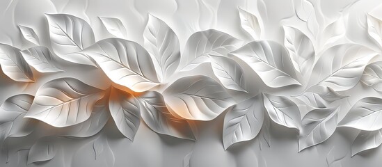 White Paper Leaf Pattern