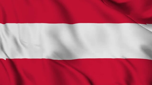 waving texture flag of austria. Seamless looping time-lapse virtual 4k video animation background