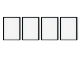 Blank picture frame mockup on white wall, frame mockup in white background