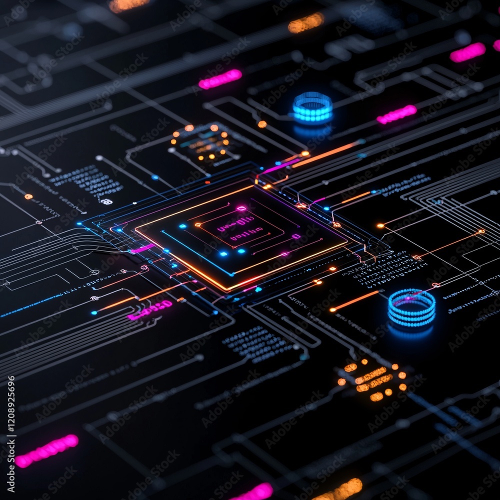 Poster modern artistic depiction of data analysis systems, intricate glowing data grids, fluid dynamic flow