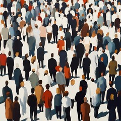 A sea of humanity: A captivating view of a dense crowd in motion