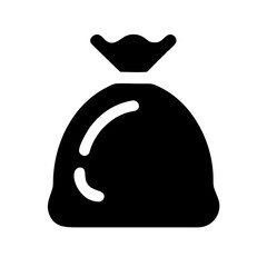 plastic garbage bag icon design