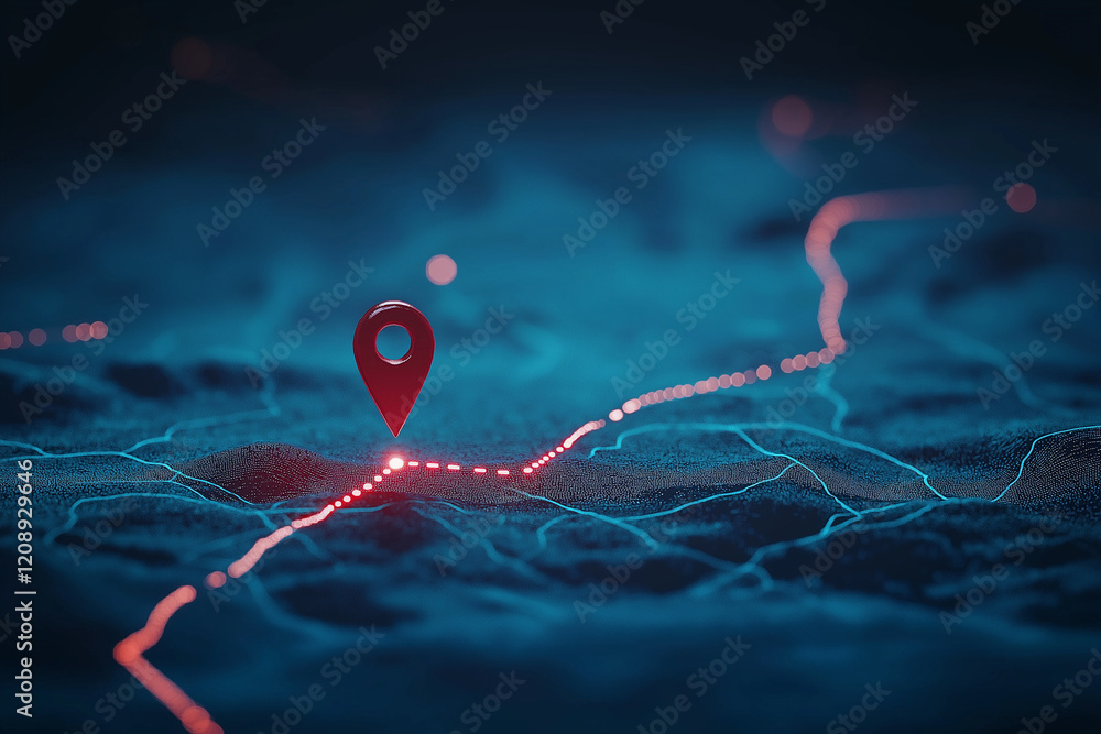 Aufkleber find your way. location marking with a pin on a map with routes. adventure, discovery, navigation, c