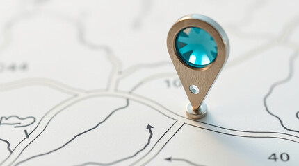 Icon of a map with a location pin