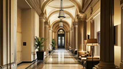 Grandiose Hallway in Luxurious Building