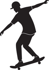 Silhouette of a person on a skateboard