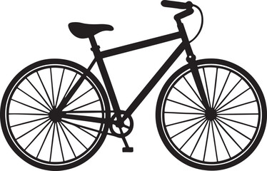 Bicycle silhouette on white