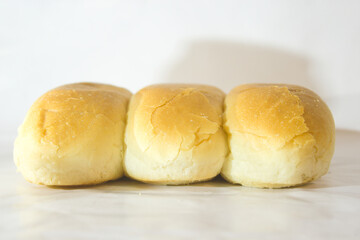 three Vienna breads for hot dogs