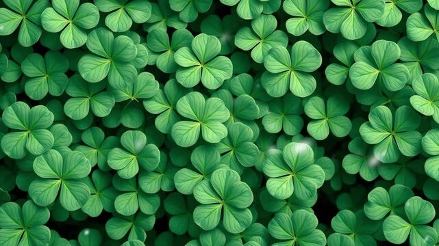 Green clover leaves background for St Patrick's Day
