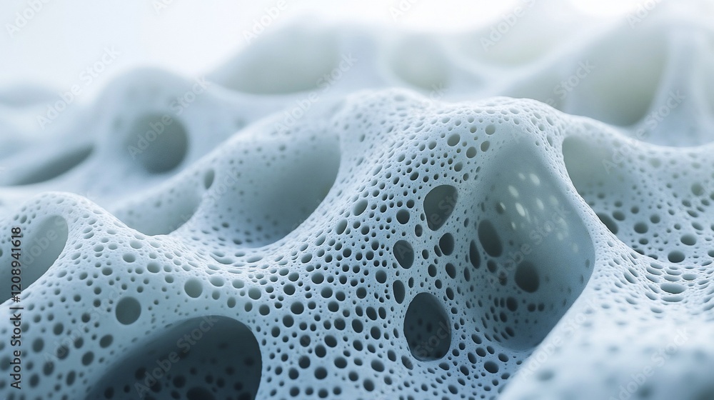 Poster abstract porous surface texture with holes and bumps.