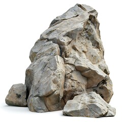 Mountain rock isolated on white background