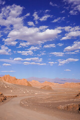 Desert road, Valle de la Luna, Atacama desert, San Pedro de Atacama, Chile