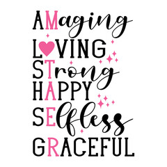 Mother's Day Amazing SVG, Mom Definition