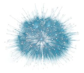 Fototapeta premium PNG Blue fireworks celebration chandelier atmosphere.