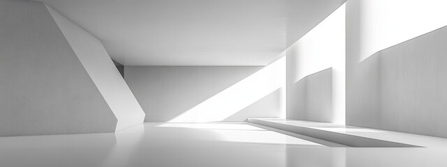 Modern Minimalist Interior Design Geometric Wallpaper Abstract Architectural Background