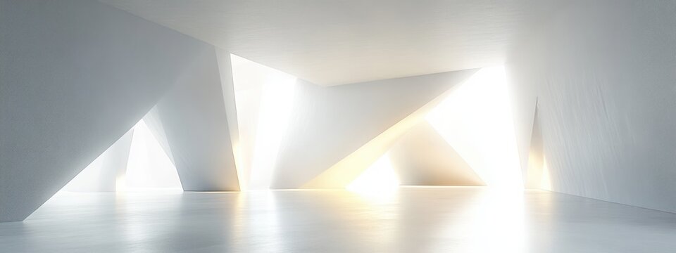 Modern Minimalist Architectural Design Futuristic Geometric Structure