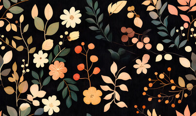 Seamless Tile Patterns Featuring Intricate Geometric and Floral Motifs, Hand-Drawn Doodles, and Traditional Ethnic Designs in Muted and Vibrant Color Palettes