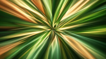 Obraz premium Abstract Green Gold Radiating Light Burst Design