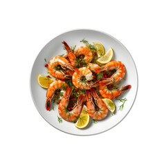 Gambas Al Ajillo presented served in a plate