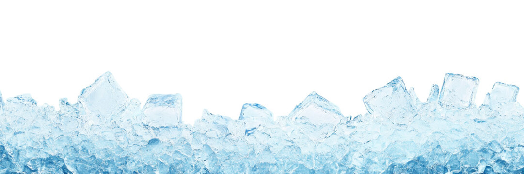 PNG Frozen Ice cubes border ice background blue.