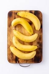 bananas on a white background