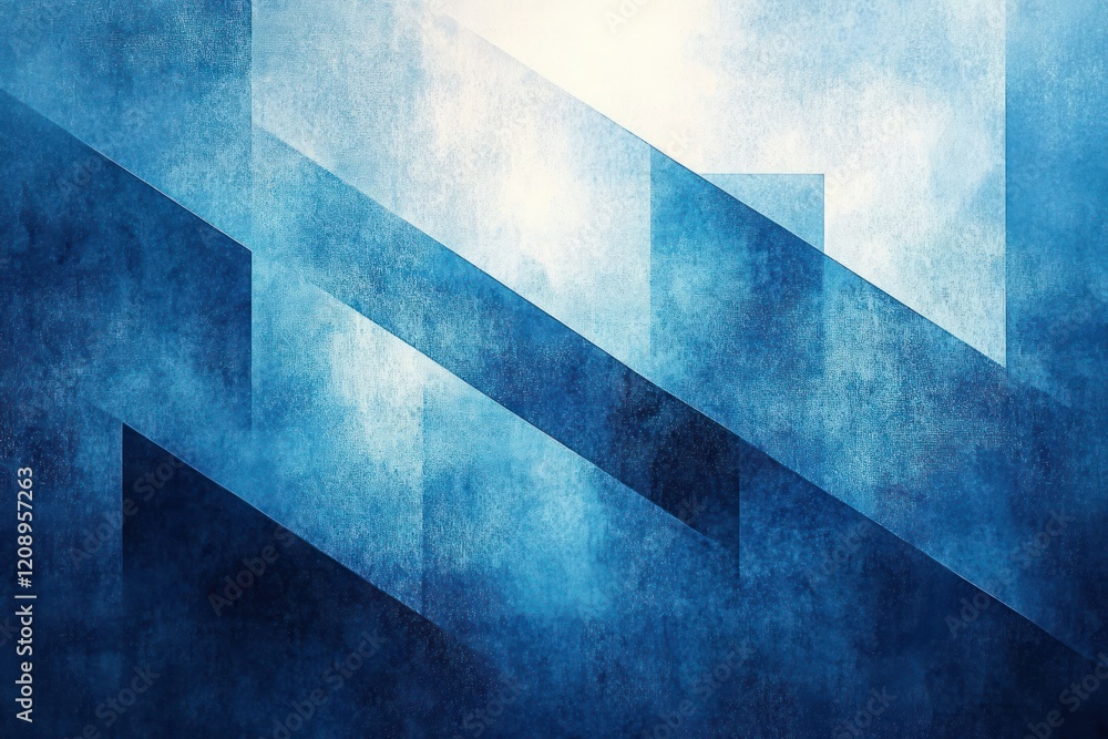 Poster abstract blue geometric background design with layered textures and shapes for modern website and bu