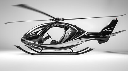 A detailed side view of a modern aircraft with a smooth and aerodynamic design, placed against a clean white background