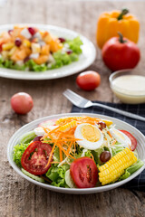 salad with vegetables and fruit