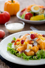 salad with vegetables and fruit