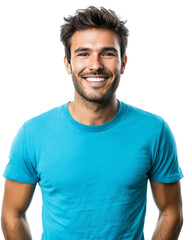 Obraz premium Handsome Young Man Smiling With Confidence And Positivity