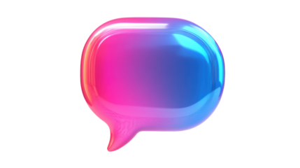Colourful speech bubble icon isolated on white background 