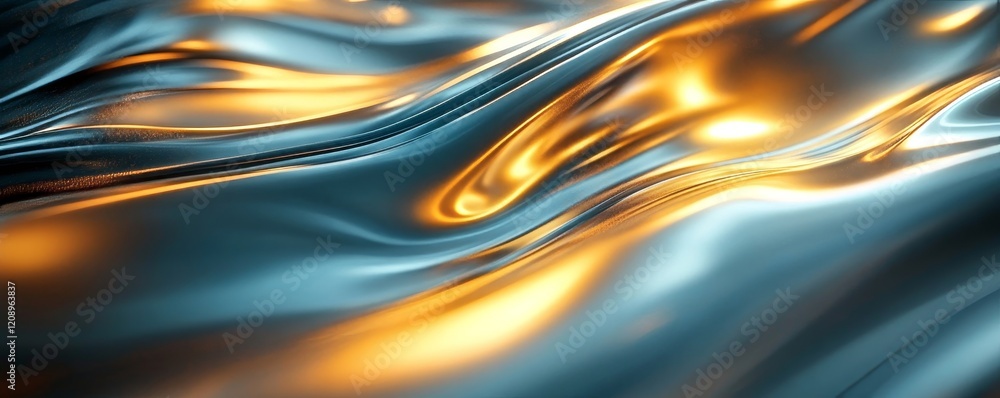 Poster bright abstract digital background with fluid light, generative ai