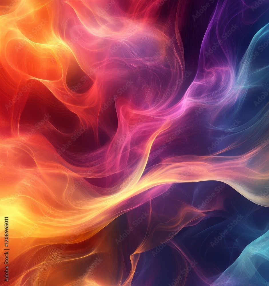 Poster modern art digital background with soft flow, generative ai