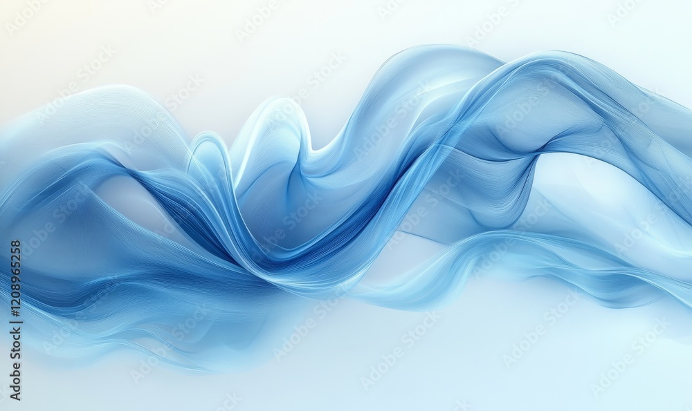 Poster abstract blue digital background with soft gradient, generative ai
