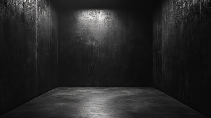 scary dark walls with slightly light black concrete cement texture for background images