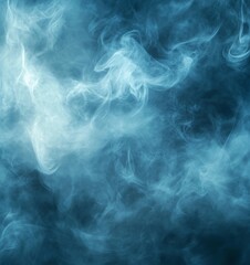 Fototapeta premium Blue Smoky Digital Background with Soft Focus, Generative AI