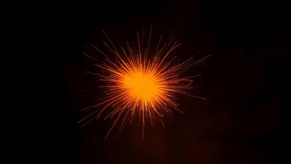 Fototapeta premium Orange Energy Burst in Motion on a Dark Background