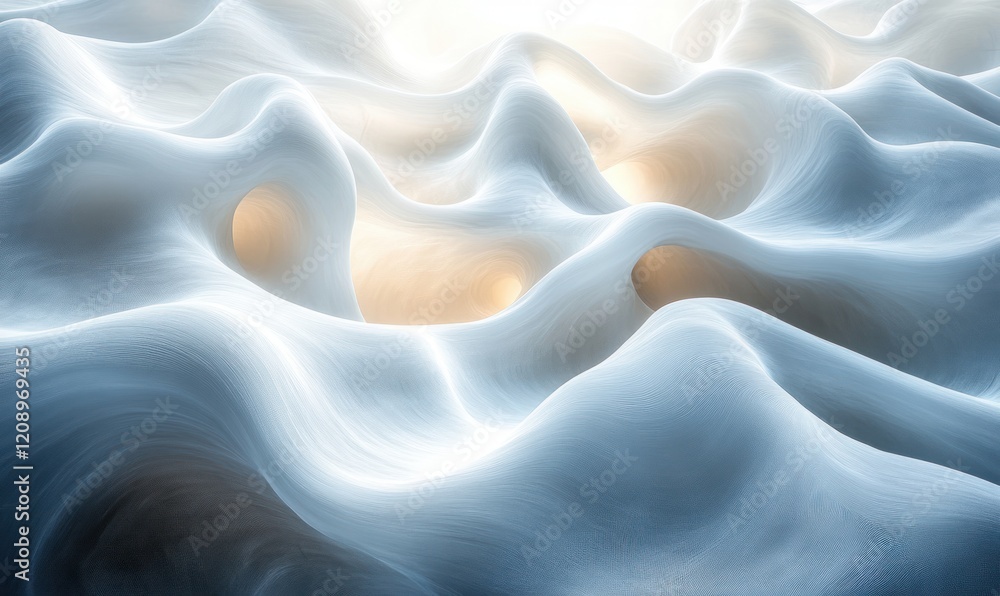 Poster wavy white background modern minimalist design abstract composition
