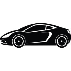 Fototapeta premium A sleek sports car with a low body and simple curves.
