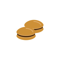 Dorayaki icon, japanese dessert icon isolated on white background