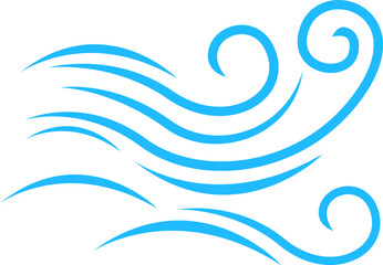 Blow Gusts Cold wind air illustration