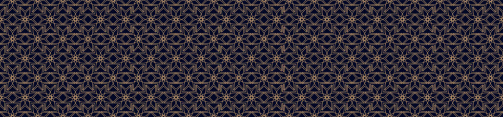 Arabic pattern line gold style for poster, holiday cover vector 10 eps